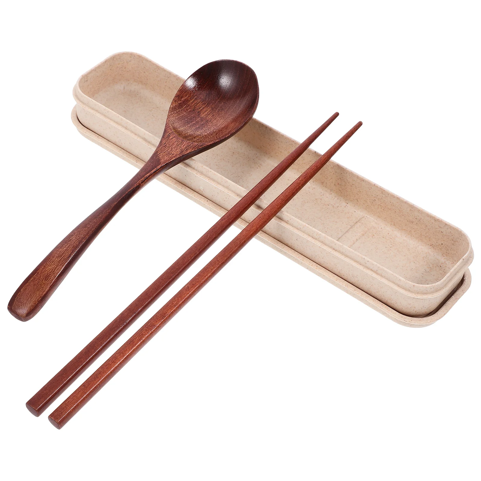 

Wooden Spoon Chopsticks Set Japanese Design Portable Box Friendly Utensils Camping Travel Kitchen Kit Eating Cooking
