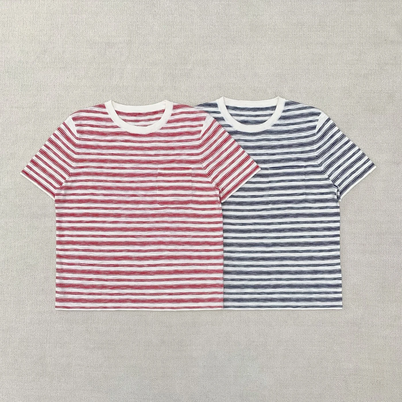 

Summer New Women's Retro Stripes Skin-friendly Breathable Knitted Short Sleeve Top Comfortable Fit Regular Length Pullover