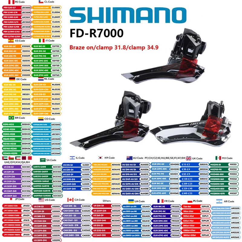 Shimano 105 FD-R7000 Front Derailleur 2x11 Speed Bicycle Front