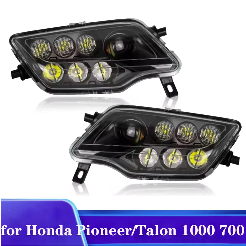 

LED Headlights Assembly H4 Head Lights Front Lamps for Honda Pioneer/Talon 1000 700 / Talon/Rancher 420 / Foreman 500 / Rubicon