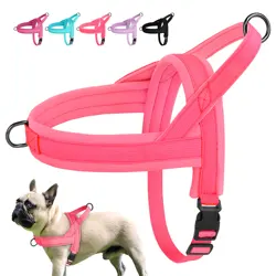 Ajustável Soft Nylon Harness para cão pequeno, acolchoado Pet Vest, Puppy Harness, Pitbull, Chihuahua, Pug, pequeno, médio, No Pull