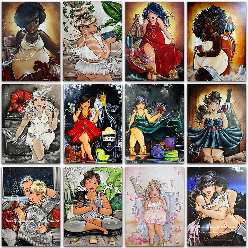 

5D DIY Diamond Painting Cartoon Sexy Fat girl Ladies Princess Full Square&Round mosaic embroidery Cross stitch home decor Paint