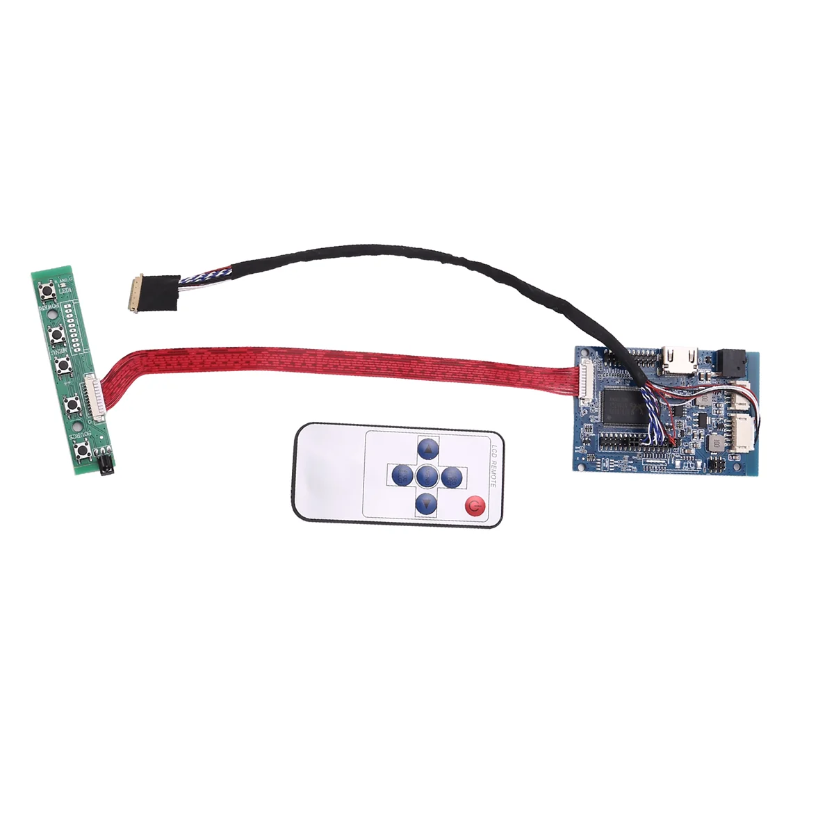 HDMI+AV LCD Controller Board for 15.6Inch B156XW02 LP156WH2 1366X768 with Remote Control 40Pin Signal Keyboard CableT98C