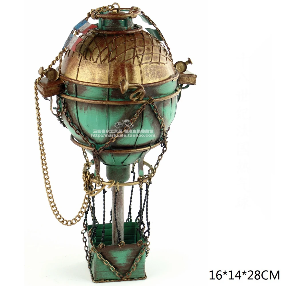 18th Century French Retro Wrought Iron Hot Air Balloon Model Hanging Ornaments Western Restaurant Bar KTV Home Decoration Crafts