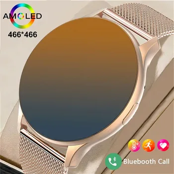 2024 New Fashion Women Smartwatch AMOLED 466*466 HD Screen Bluetooth Calls Waterproof Display Smart Watch for Android IOS Lady