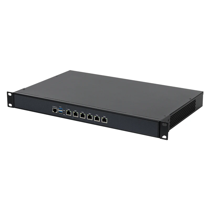 Apparecchio firewall rack 1U Intel Core i5-6200U 6300U 8250U 6x Intel 82574L/82583V/i226V Gigabit Ethernet Windows Linux Router OS