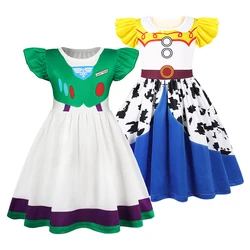 Toy Story Buzz Lightyear Dress for Girls Kids Jessie Costume Halloween Outfit Birthday Party Princess Dress Up