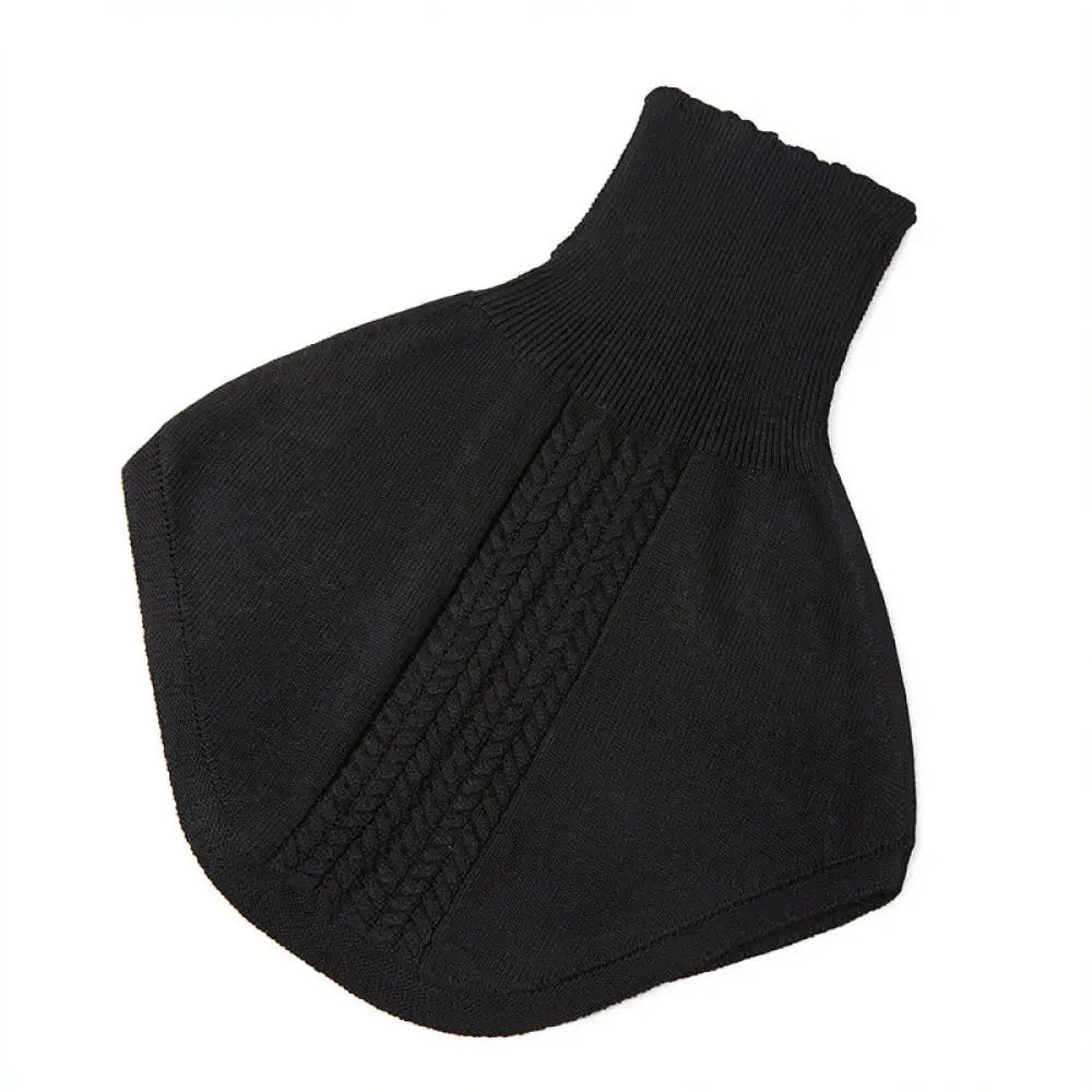 Soft Cable Knit Neck Warmer Fashion Cashmere Blend Fake Collar Cape Winter Elegant Women Scarf Shawl Pullover Accessory