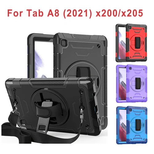 Funda Armor para Samsung Galaxy Tab A8 de 10,5 pulgadas 2021 SM-X200 X205, funda protectora resistente a prueba de golpes para tableta para Tab A8