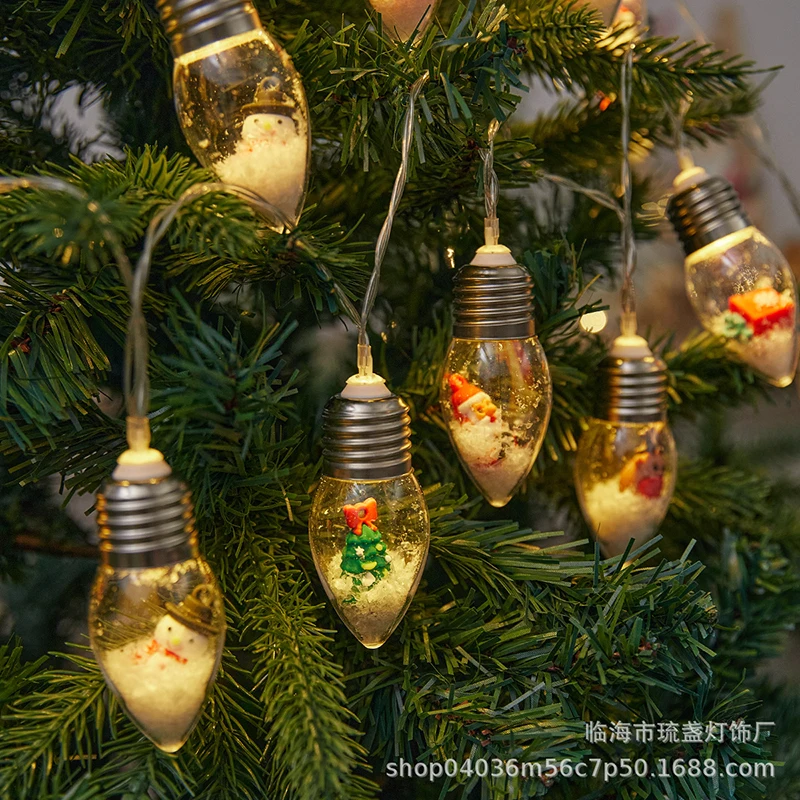 Christmas Lamp Window Hanging Lamp String light Decorative Lamp Shop Window Room Decoration LED Sucker Light Small Warm  Lamp