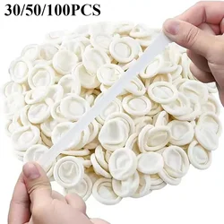 100/50/30Pcs Disposable Fingertips Protector Gloves Natural Rubber Non-slip Anti-static Latex Finger Cots Fingertip Durable Tool