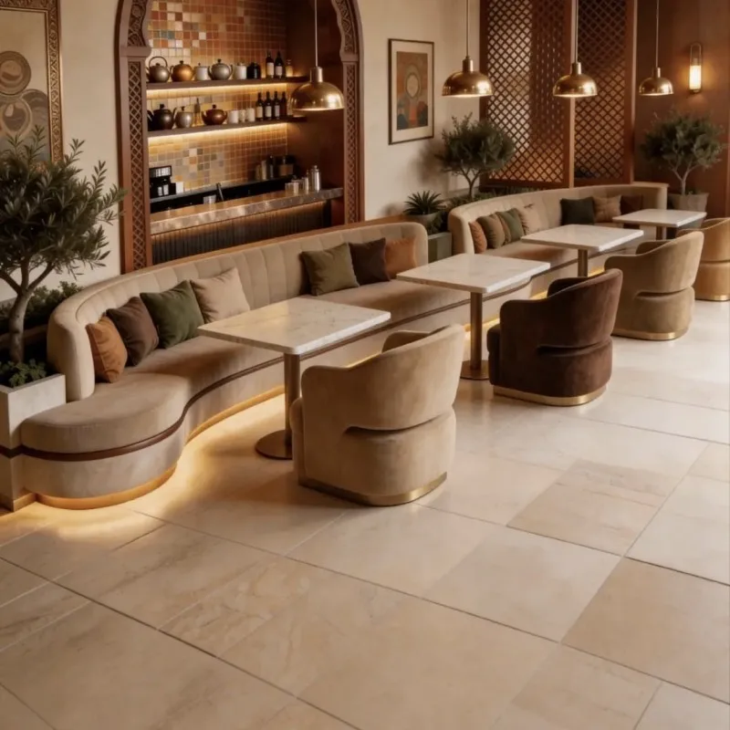 Modern Commercial Restaurant Booth Seating Easy To Maintain For Cafe