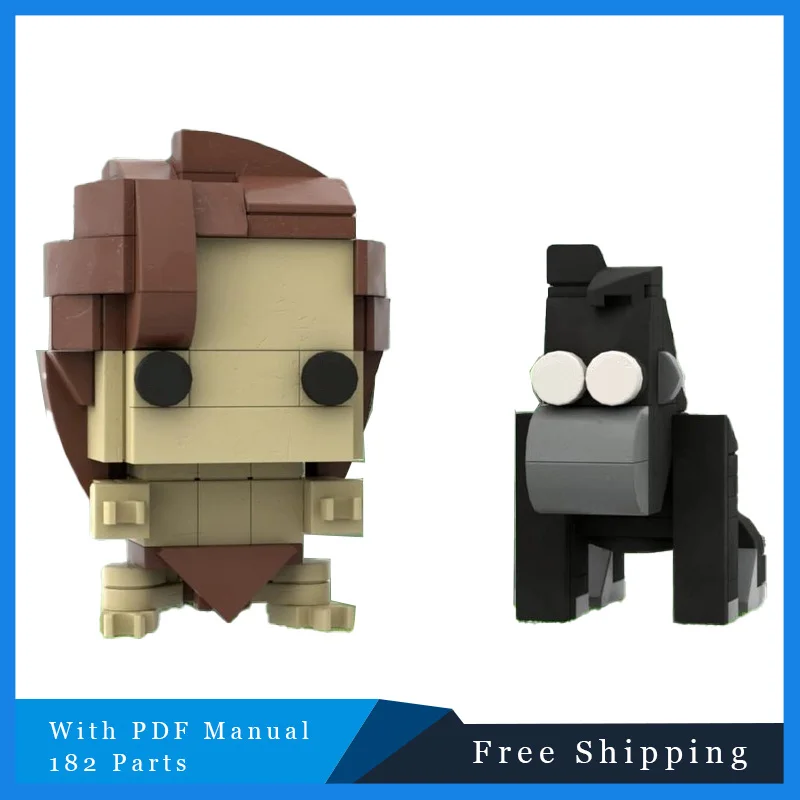 

182-х предметные MOC, креативные строительные блоки, модель персонажа Brickheadz, набор развивающих игрушек для мальчиков и девочек, подарки на день рождения, Рождество