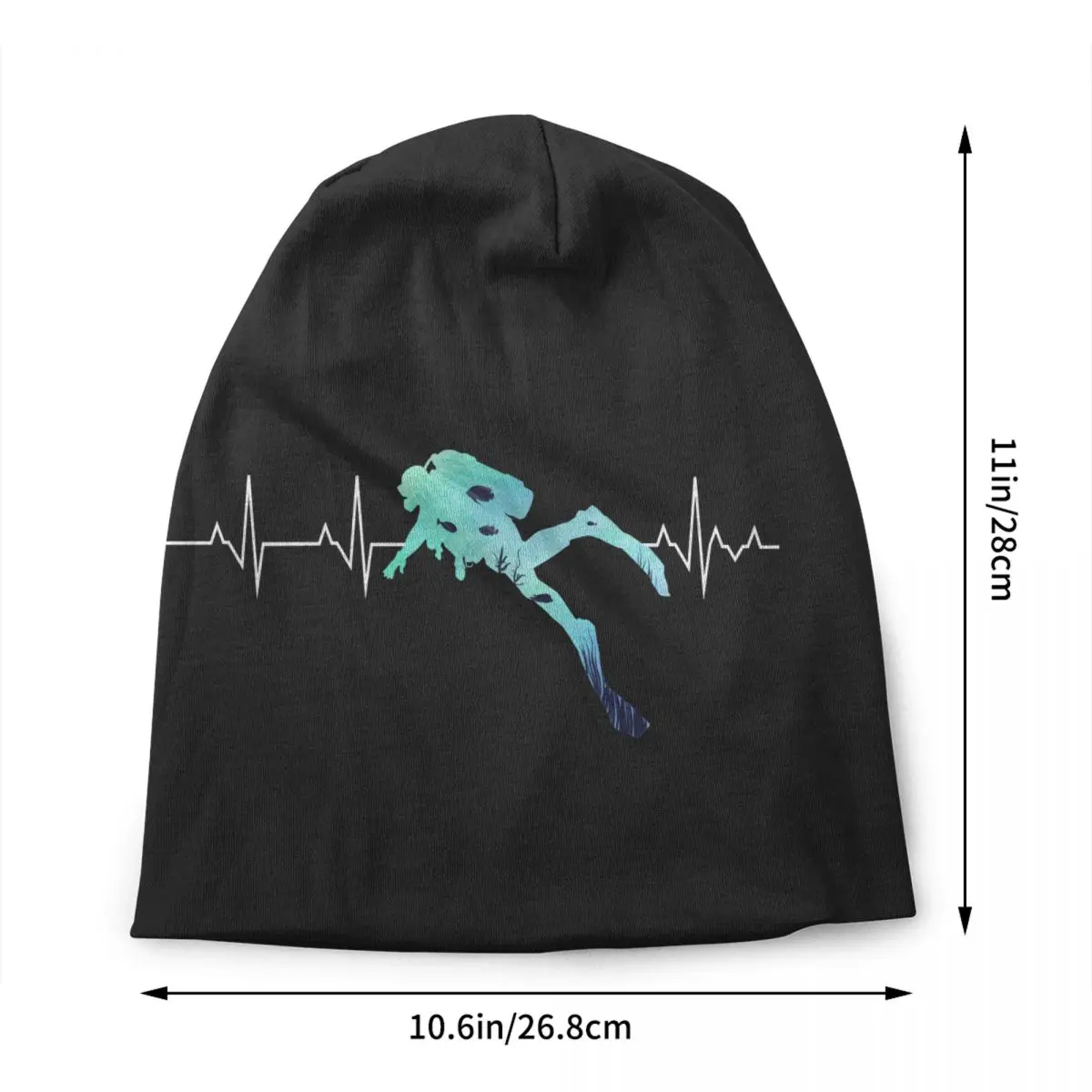 مخصص الغوص ضربات القلب قبعة قبعة شتاء دافئ بونيه فام قبعات منسوجة الشارع في الهواء الطلق الغوص غواص بيني قبعات للرجال #2