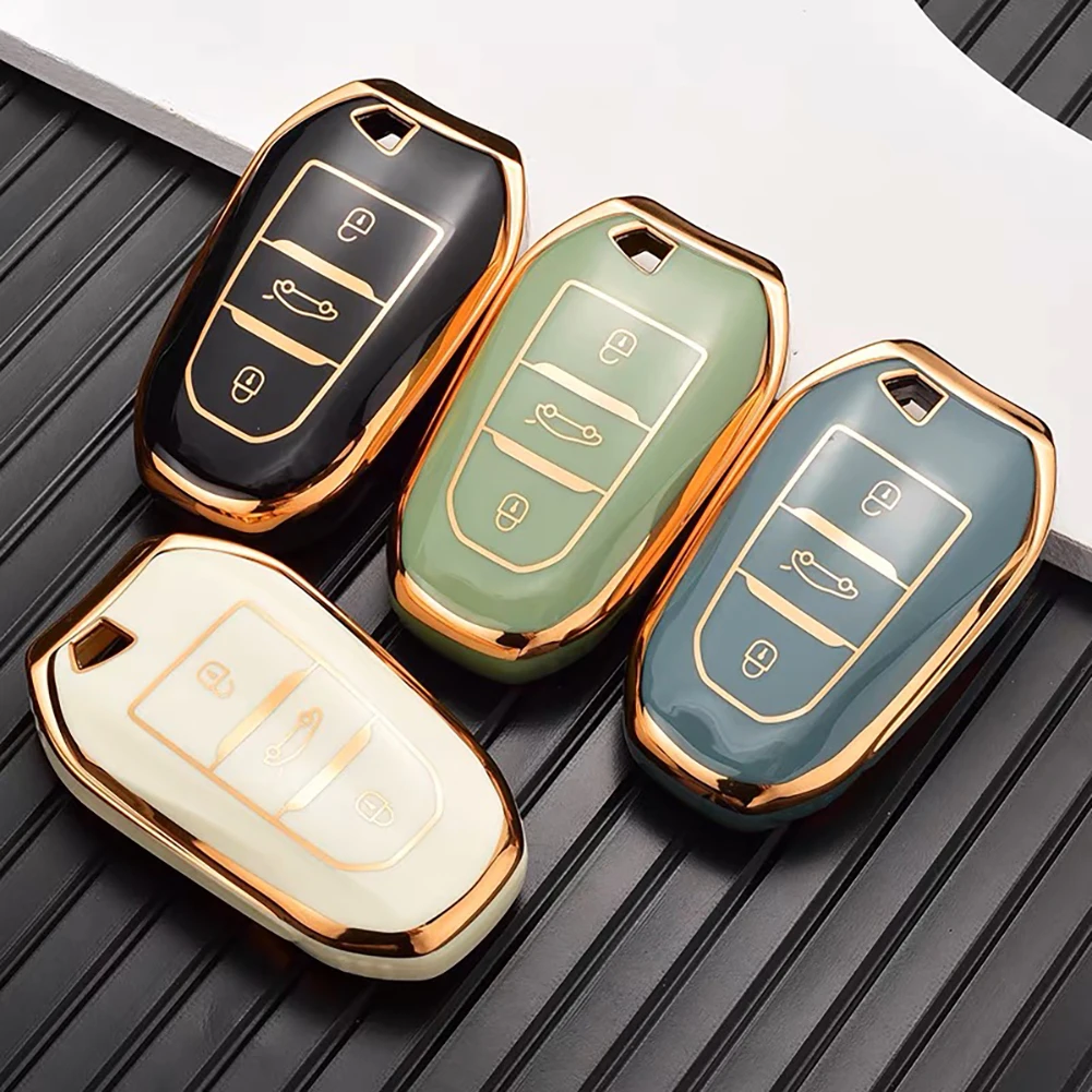 

New TPU Car Key Case Cover Holder for Peugeot 2008 3008 4008 5008 308 408 508 Car Key Protection Shell Keyless Fob Accessories