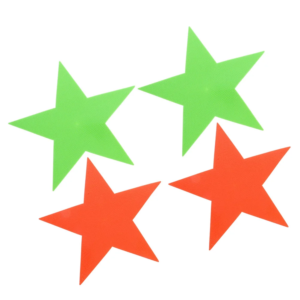 

4pcs Anti Slip Carpet Markers Spot Floor Stickers Educational Agility Home Training Decor Classroom Colorful Star Shape