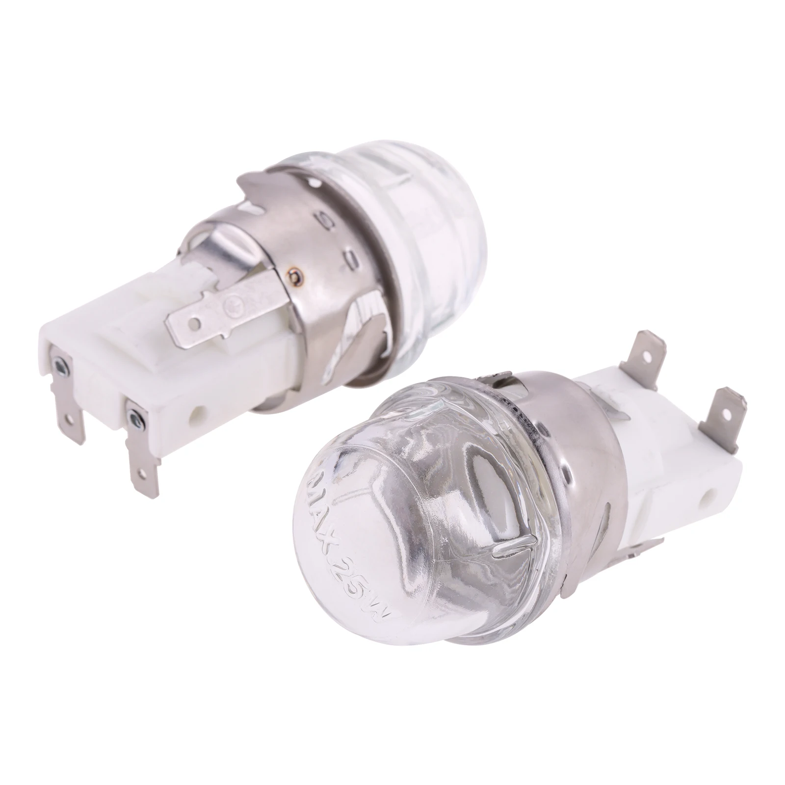 2Set E14 High Temperature Resistance 300 Celsius 220V/240V 25W Oven Lamp Holder Round Head Microwave Light Bulb.Cap Ceramic Base