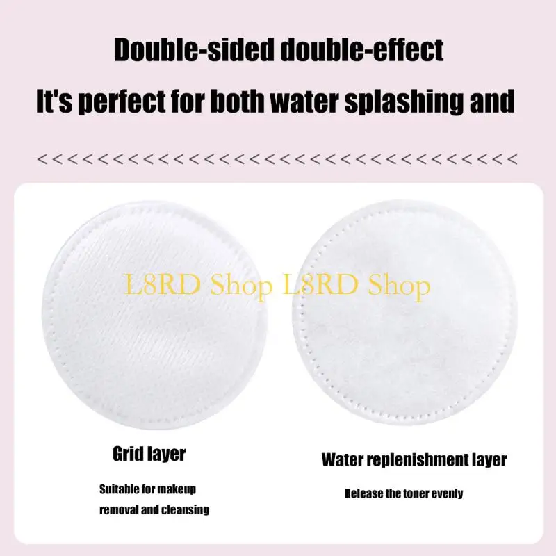 L8RD 120 Cotton Rounds for Face Lint Less Cotton Pads Soft Absorbent Makeup Remover Pads Facials Cotton Pads Hypoallergenics