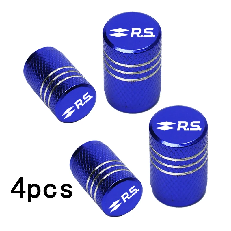 Car Wheel Tire Valve Caps Tyre Stem Covers Airdust Waterproof For Renault RS Clio Scenic Logan Megane Koleos Sandero Safrane