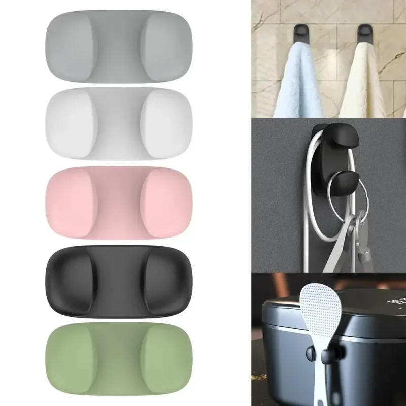 Multi funcional gancho de armazenamento colher de arroz titular rack de armazenamento de silicone cozinha fixado na parede fogão colher prateleira colocação rack
