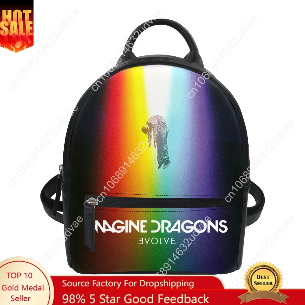 

Imagine Dragons Backpack Purse Women Schoolbags Personalized Double Shoulder Bag High Quality Daypack Leather Travel Bag Gift