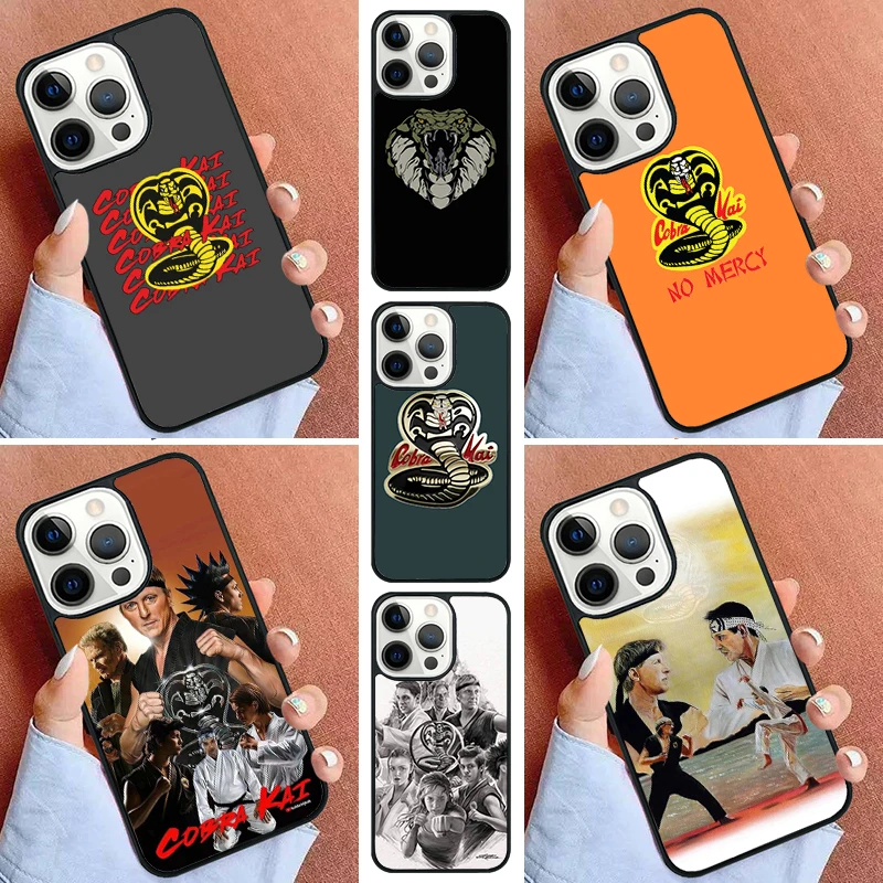 Cobra Kai Snake Phone Case For iPhone 16 15 14 Pro max 11 13 12 Mini Max SE 2020 6S 7 8 Plus Cover Capa