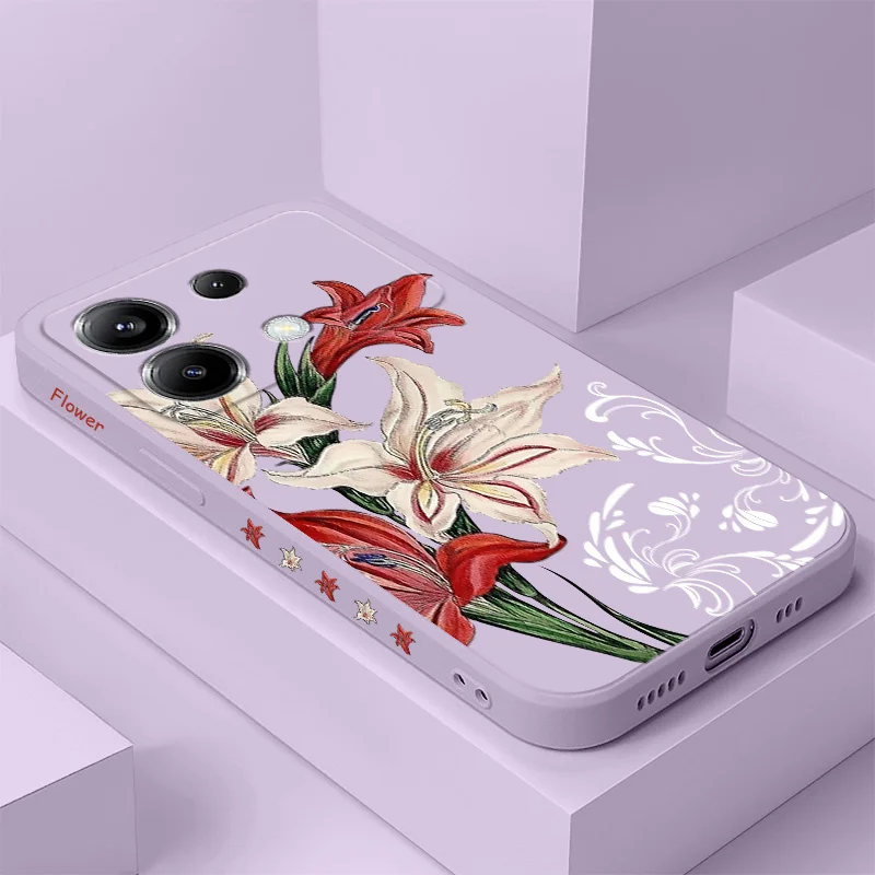 

Seductive Flower Phone Case For Xiaomi Poco F7 X7 X6 F6 M6 M5 M5S F5 X5 F4 X4 M4 F3 M3 X3 Pro 4G 5G GT Silicone Cover