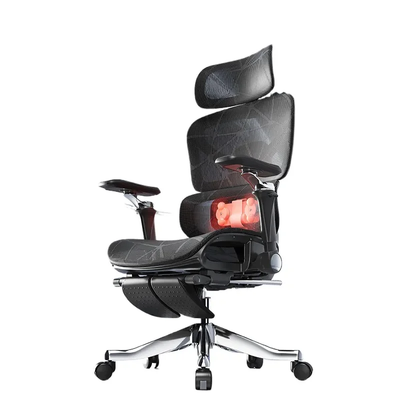 Ergonomic Massage Lumbar Support Heating Office Chair for Home Use Comfortable Long Sitting Posture Support Gaming Chair