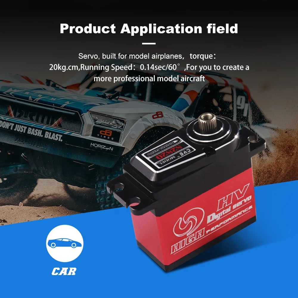 CYS-S2820 Waterproof 20KG Stall Torque  MG995 Digital Coreless Full Metal Gear Servo Motor for RC Car