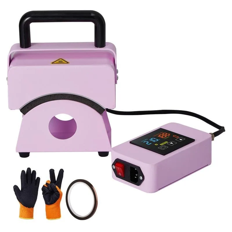 Hat Press Machine Mini Hat Heat Press for Caps 5.9x3.15 inch Plate Purple