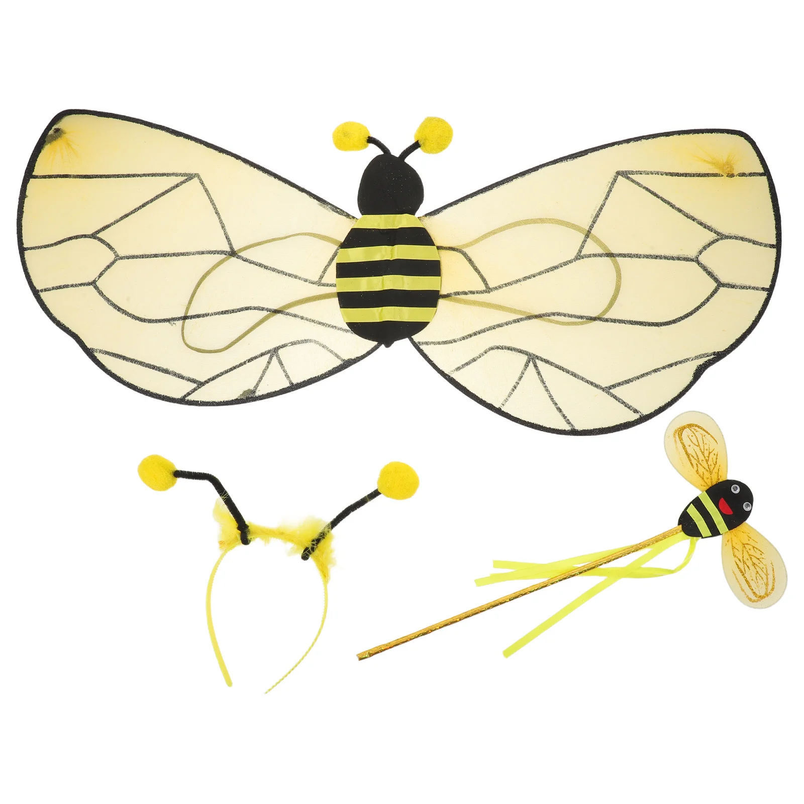 

1set 1Set Bee Wings Headband Kids Bumblebee Costume Accessories For Halloween Carnival Masquerade Party Role Play Dress Up