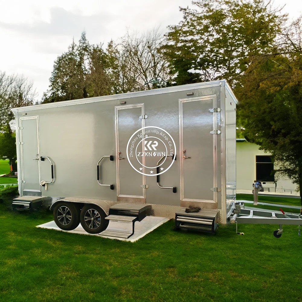 Custom Portable Bathroom With Unit Shower Toilet Trailer Luxury Mobile Toilets Outdoor Toilet with USA Standard