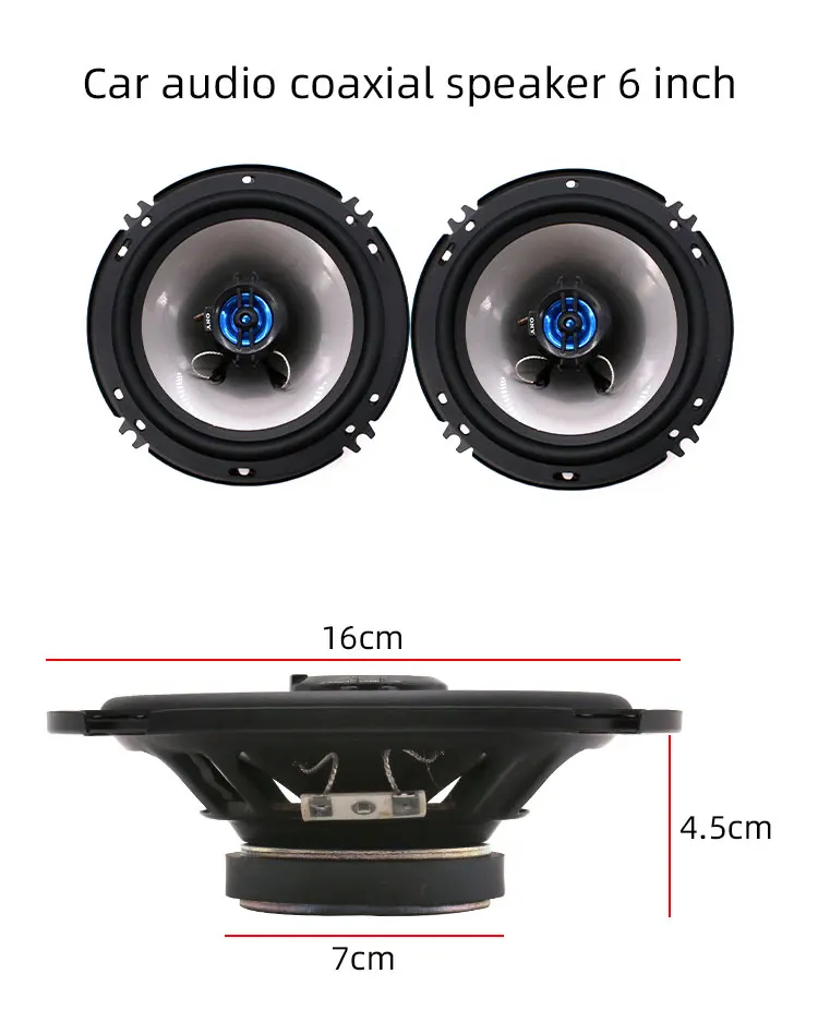 سعر جيد مكبر صوت للسيارة عالي الجودة 6 بوصة مكبرات صوت للباب المحوري 50 وات مكبرات صوت للسيارة