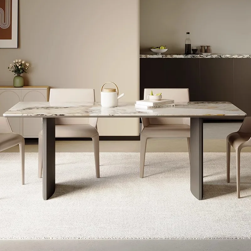 arble dining table rectangular dining table and chair combination size apartment restaurant household dining table