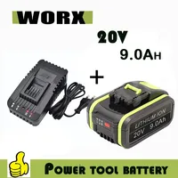 New WORX 20V 9Ah electric tool charging lithium battery replacement battery WA3551 WA3553 WX390 WX176 WX178 WX386 with charger