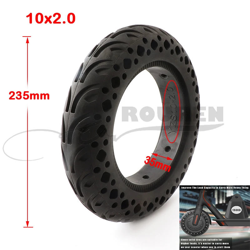 Solid Tire Replacement Electric Scooter for Xiaomi m365 Pro 10 inches  Wheel's Explosion-Proof 10x2.0 Rubber Motorcycle Parts