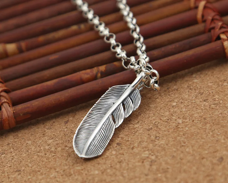 Wholesale S925 Sterling Silver Jewelry Fashion Japanese Korean Men's and Women's Retro Eagle Claw Simple Thai Silver Pendant