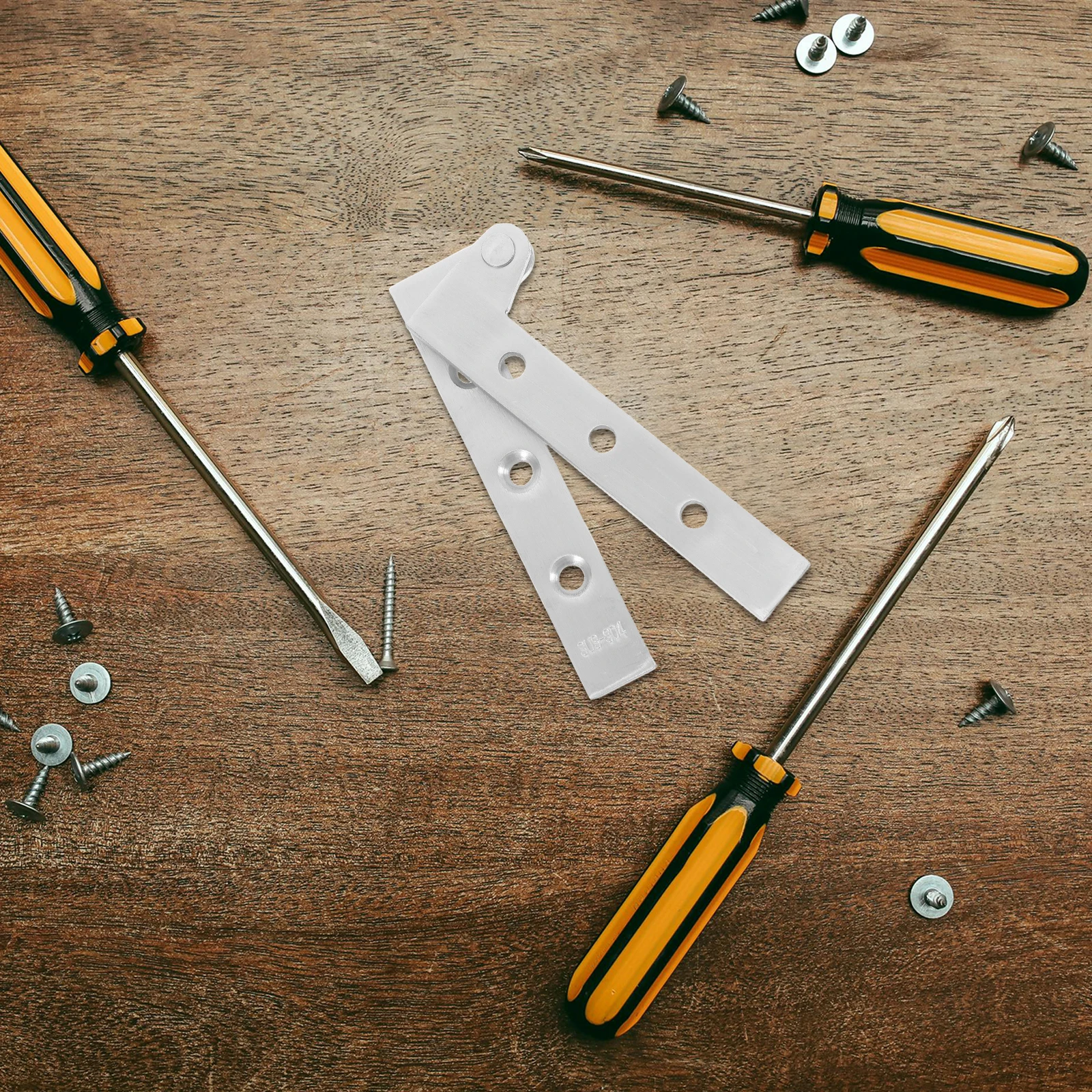 

4pcs Stainless Steel Seven Shaped Rotating Pivot Hinge For Heavy Duty Hidden Cabinet Door Furniture Hardware Swinging Folding