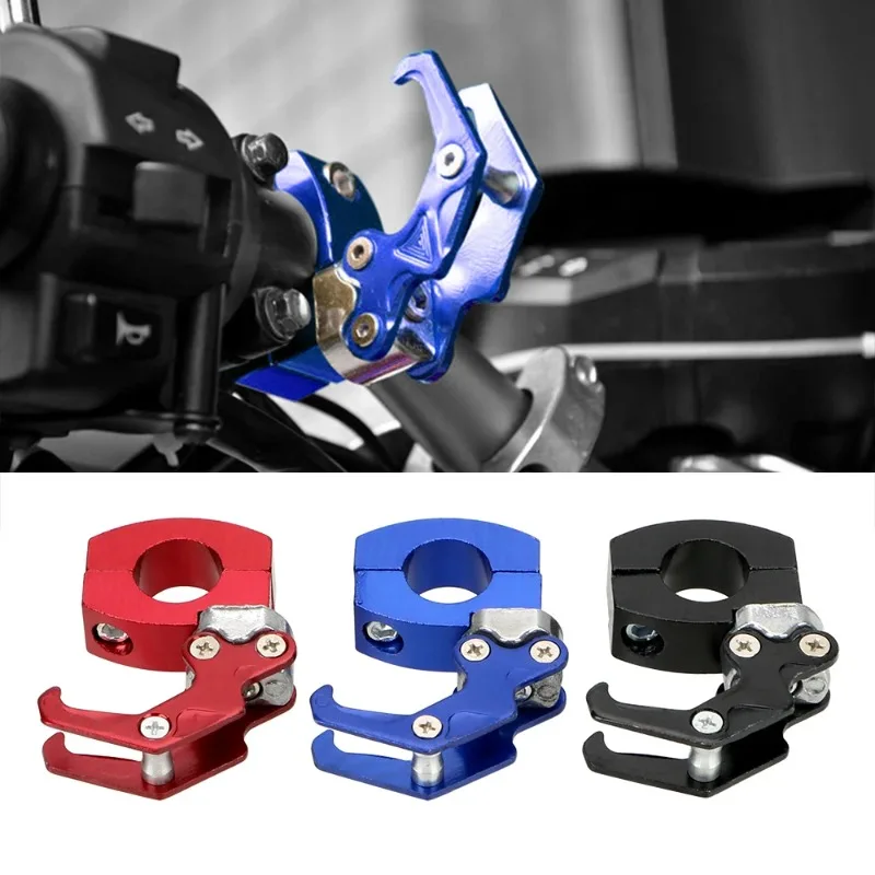 22mmオートバイ-自転車ユニバーサルヘルメットフック-ヘルメットと荷物を保管するためのアルミニウムクイックリリースハンドルハンガー