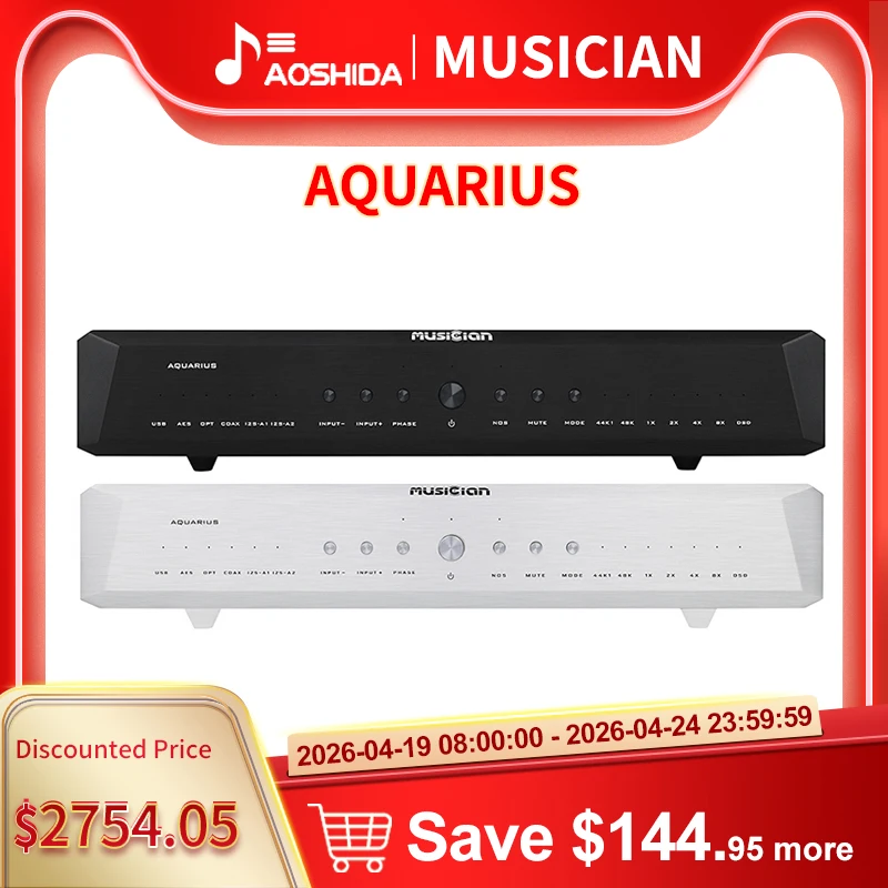 

MUSICIAN Aquarius R2R Array DAC RCA XLR Сбалансированный выход Цифровой аудио ЦАП USB/2x I2S/AES Сбалансированный/коаксиальный вход R2R HIFI декодер