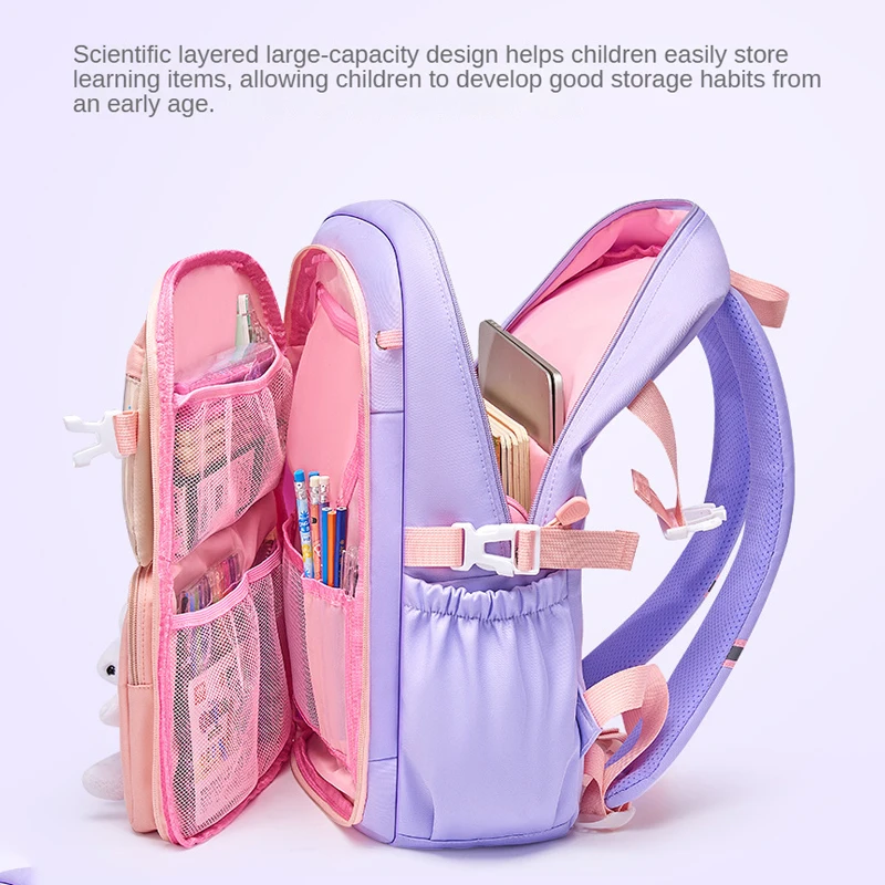 Children School bag For Girls School bag Lightweight Students Backpack Kawaii Waterproof Schoolbag Large Capacity Backpack