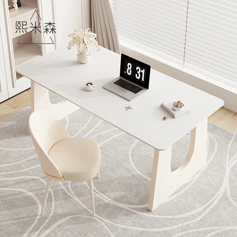 French cream wind rock slab desk student home design desk bedroom girl study desk writing table