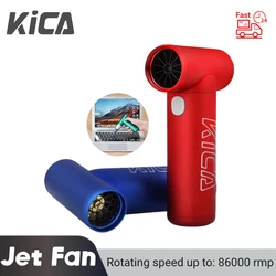 KICA Jetfan-Portátil Mini Turbo Air Blower, teclado recarregável Cleaner, espanador de ar comprimido para computador, PC, câmera do carro