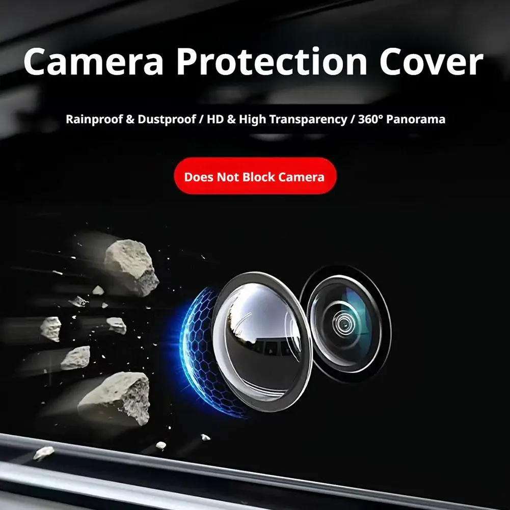 

Защитная пленка для объектива камеры заднего вида автомобиля, 2 шт., 360° ° Защитный чехол для панорамной камеры, устойчивый к царапинам, водонепроницаемый, пылезащитный, автомобильный аксессуар