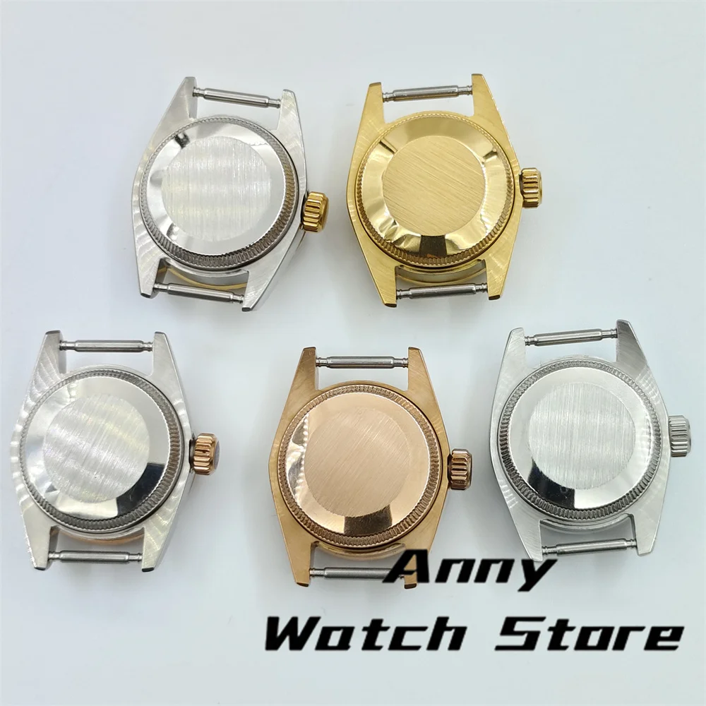 26mm Ladies Watch Case Two Tone Silver Gold Sapphire Glass Rose Gold Fit NH05 NH06 Movement For Women Watch