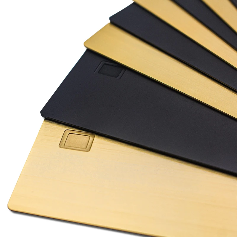 China Factory Matt Black Stainless Credit Card Blank Magnetic Stripe NFC Chip RIFD Bank Metal Card