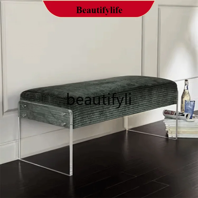 

D132 Transparent acrylic, bedroom bedside, shoe change stool at the entrance, balcony casual sofa stool