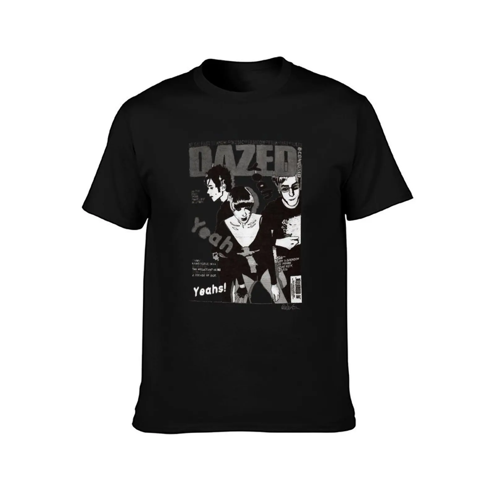 Yeahs T-Shirt, Summer Casual Cotton Tee, Oversized Streetwear Tops, Vintage Graphic Print, Loose Fit Short Sleeve, 100% Cotton