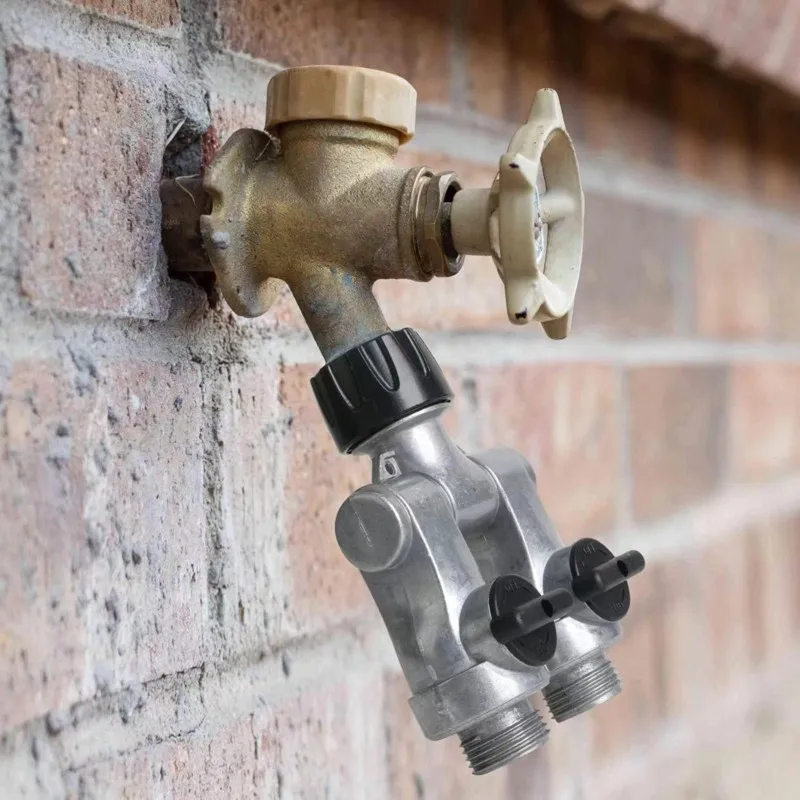 

Клапан и Y-образный соединитель из алюминиевого сплава BAAR - полнопоточный, металлические насадки для шлангов для садоводства