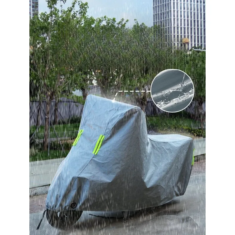 Electric vehicle sunscreen rain cover universal motorcycle car clothes battery car thickened rain shelter rain dust raincoat